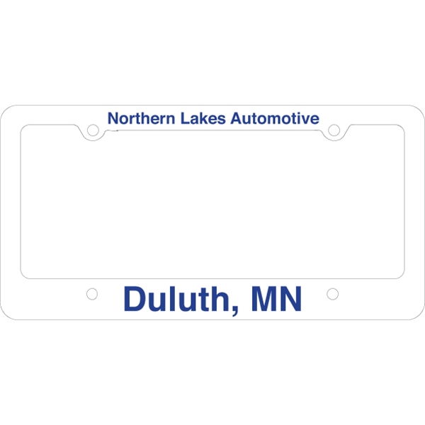 Car Plate Frames - Large space at bottom