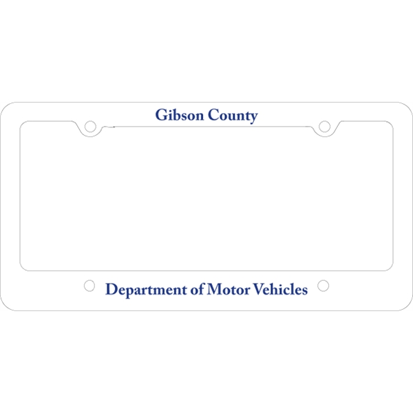 Car Plate Frames - Large space at bottom