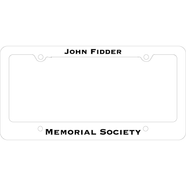Car Plate Frames - Large space at bottom