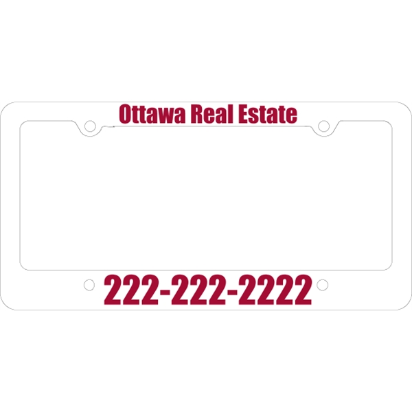 Car Plate Frames - Large space at bottom