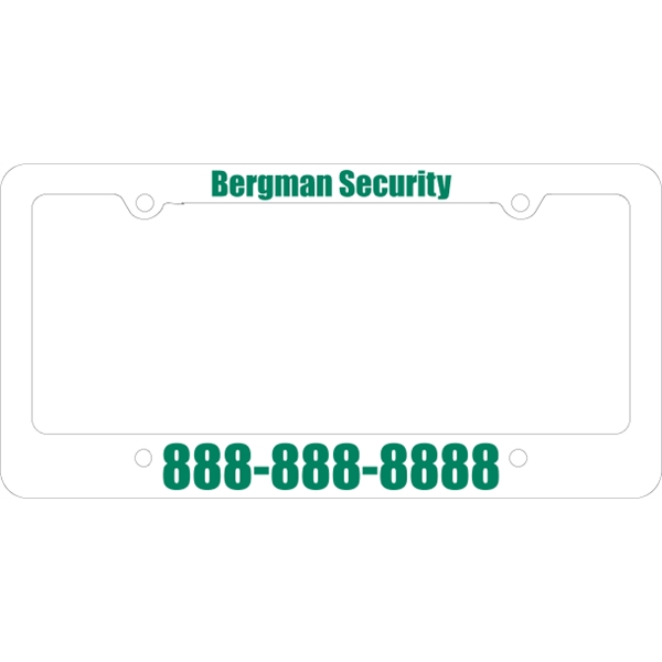 Car Plate Frames - Large space at bottom