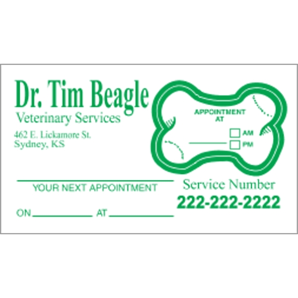 Bone Kiss-Cut Appointment Card - Bone Kiss-Cut Appointment Card - Image 1 of 2