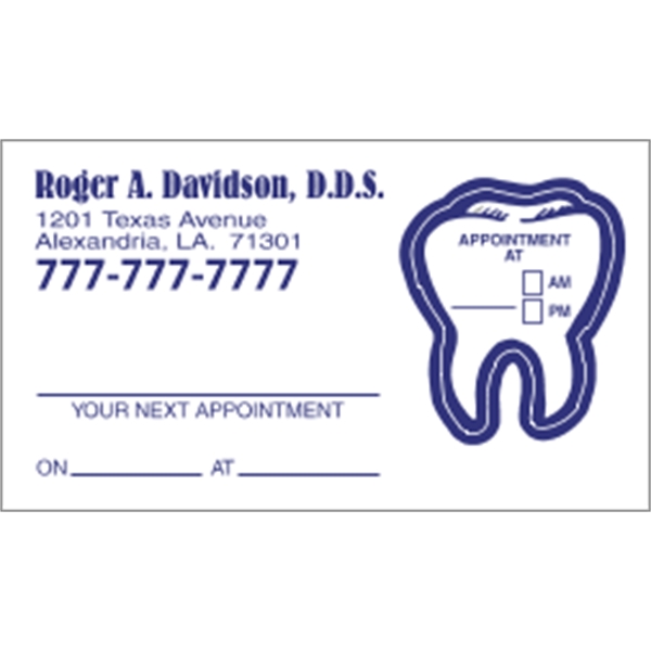 Tooth Kiss-cut Appointment Card - Tooth Kiss-cut Appointment Card - Image 1 of 1