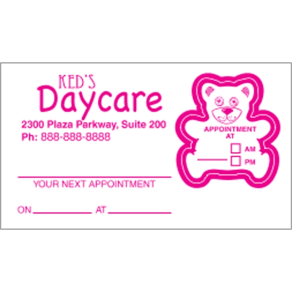 Bear Kiss-Cut Appointment Card - Bear Kiss-Cut Appointment Card - Image 2 of 2
