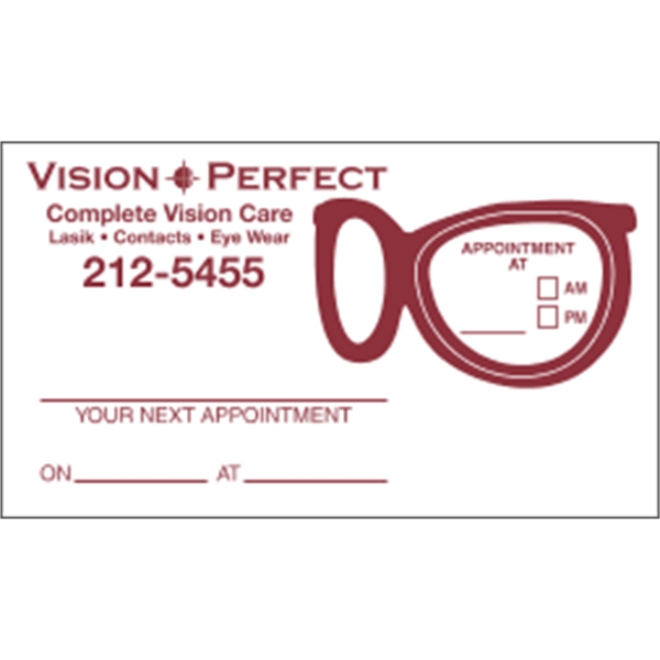 Glasses Kiss-Cut Appointment Card - Glasses Kiss-Cut Appointment Card - Image 0 of 1