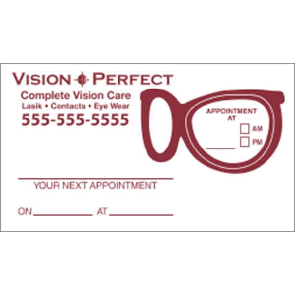 Glasses Kiss-Cut Appointment Card - Glasses Kiss-Cut Appointment Card - Image 1 of 1