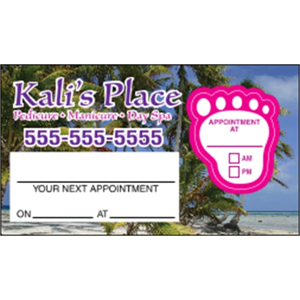 Foot Kiss-Cut Appointment Card - Foot Kiss-Cut Appointment Card - Image 1 of 2