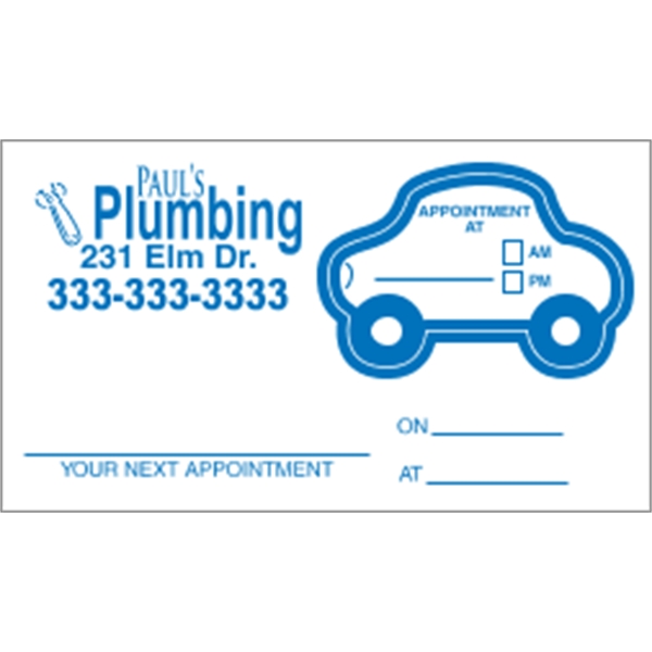 Car Kiss-Cut Appointment Card - Car Kiss-Cut Appointment Card - Image 2 of 2