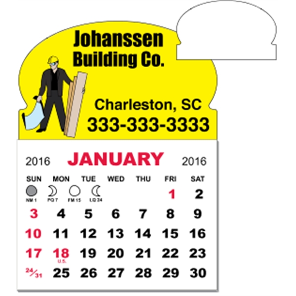 3" x 3.875" - Magnet Mini Calendar Pad (Oval)