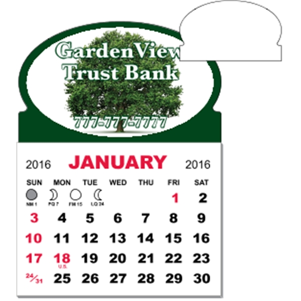 3" x 3.875" - Magnet Mini Calendar Pad (Oval)