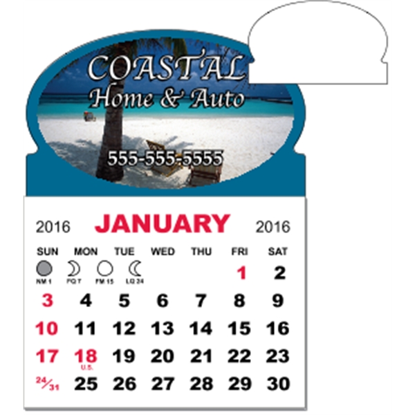 3" x 3.875" - Magnet Mini Calendar Pad (Oval)