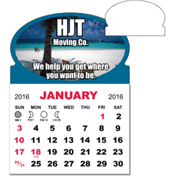 3" x 3.875" - Magnet Mini Calendar Pad (Oval)