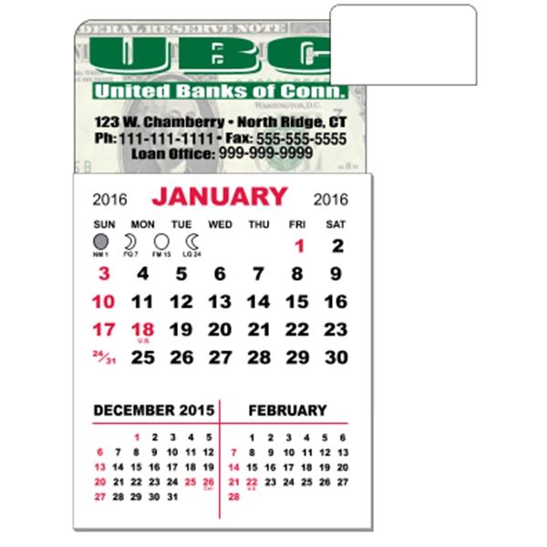 3" x 5.5" - Magnet Mini Calendar Pad (Rectangle)