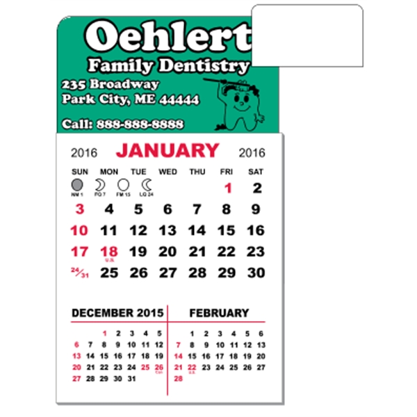 3" x 5.5" - Magnet Mini Calendar Pad (Rectangle)