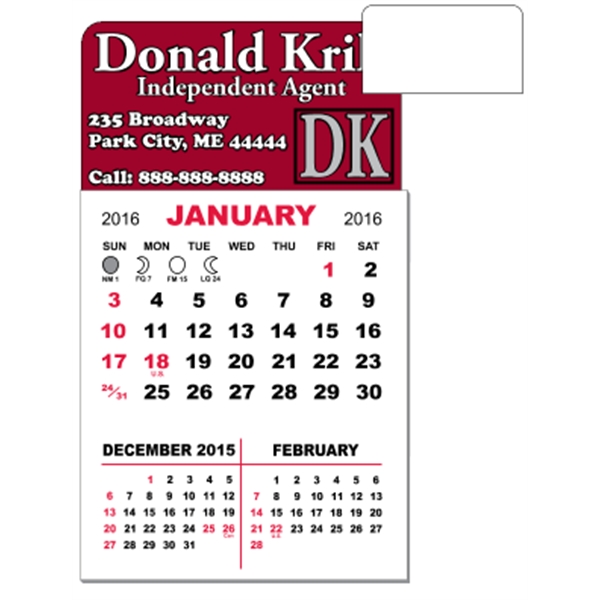 3" x 5.5" - Magnet Mini Calendar Pad (Rectangle)