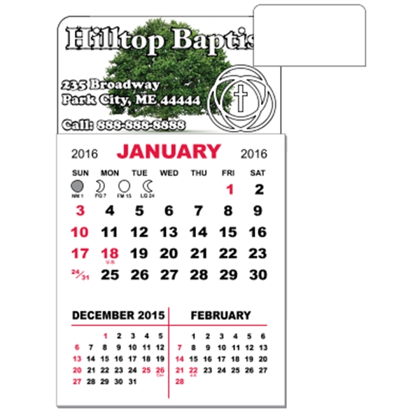 3" x 5.5" - Magnet Mini Calendar Pad (Rectangle)