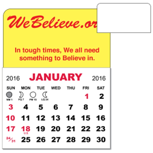 3 X 3.875 - Magnet Calendar Pad - 3 X 3.875 - Magnet Calendar Pad - Image 5 of 7