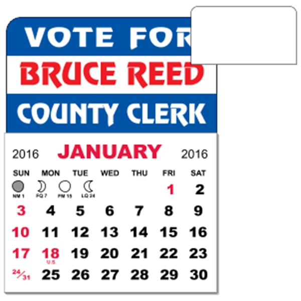 3 X 3.875 - Magnet Calendar Pad - 3 X 3.875 - Magnet Calendar Pad - Image 6 of 7