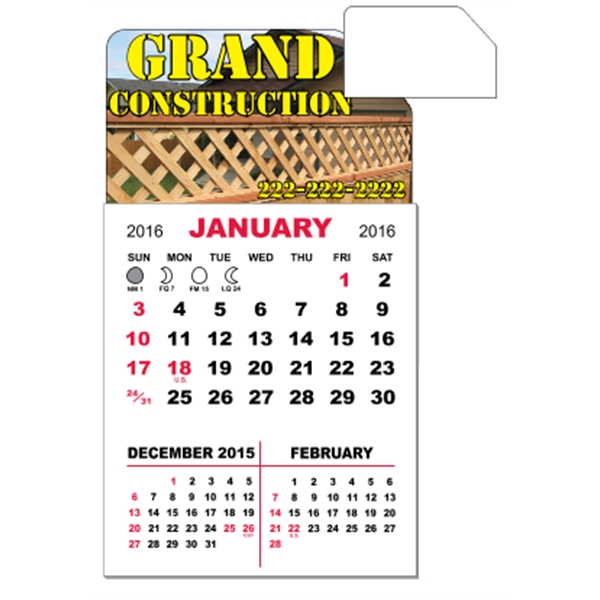 3" x 5.5" - Magnet Mini Calendar Pad (Slant)