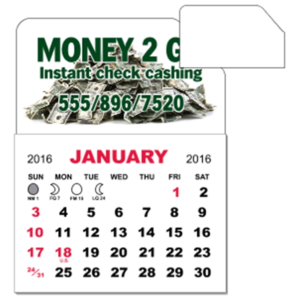 3" x 3.875" - Magnet Mini Calendar Pad (Slant)