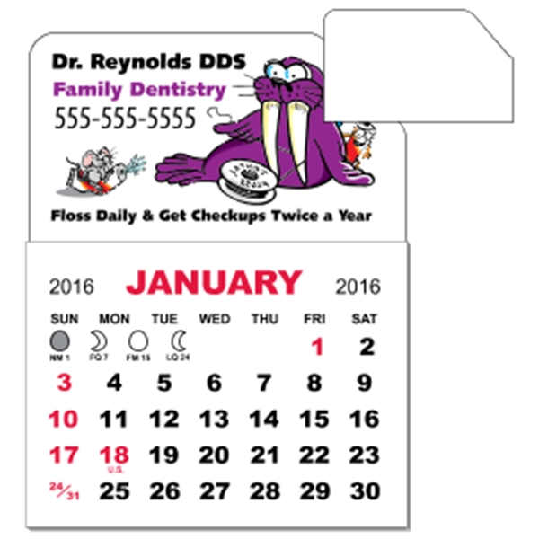 3" x 3.875" - Magnet Mini Calendar Pad (Slant)