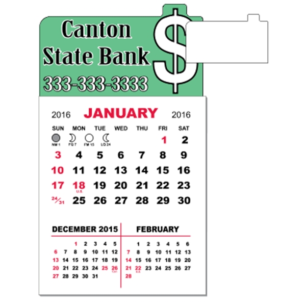 3" x 5.5" - Magnet Calendar Pad - 3" x 5.5" - Magnet Calendar Pad - Image 2 of 7
