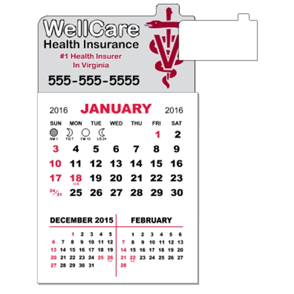 3" x 5.5" - Magnet Calendar Pad - 3" x 5.5" - Magnet Calendar Pad - Image 4 of 7