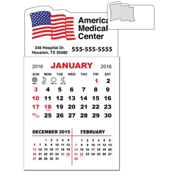 3" x 5.5" - Magnet Mini Calendar Pad (Flag)