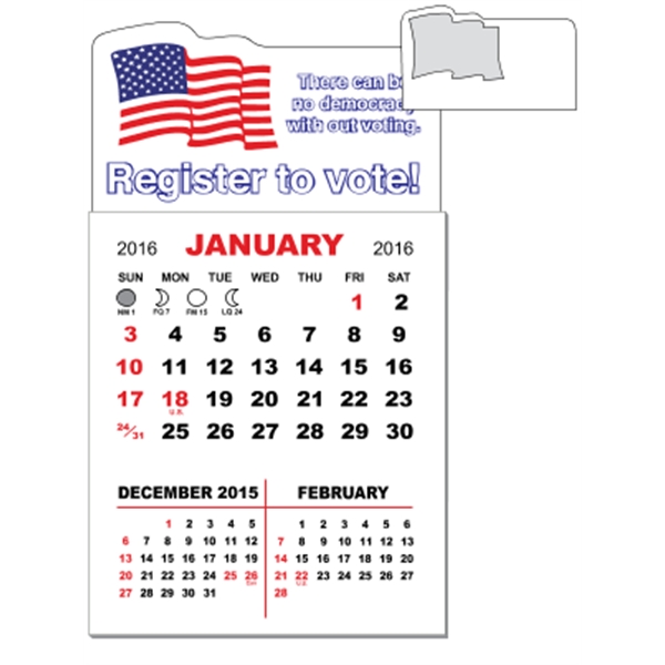 3" x 5.5" - Magnet Mini Calendar Pad (Flag)