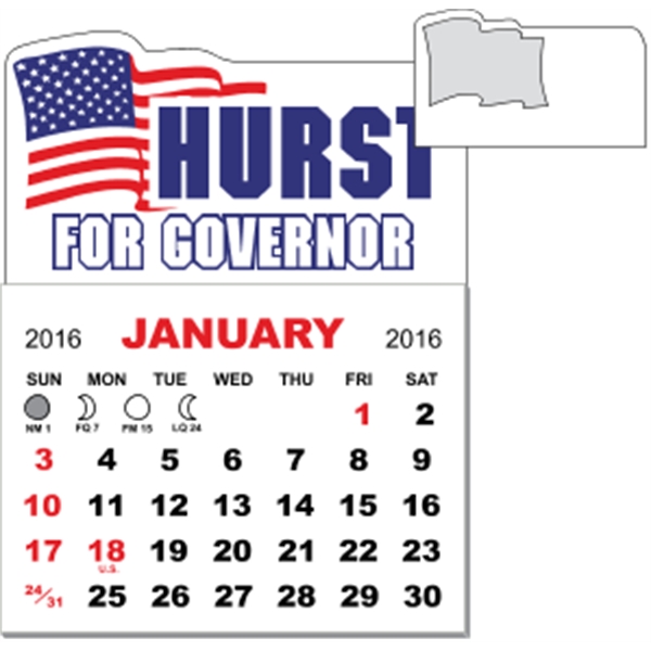 3" x 3.875" - Magnet Mini Calendar Pad (Flag)