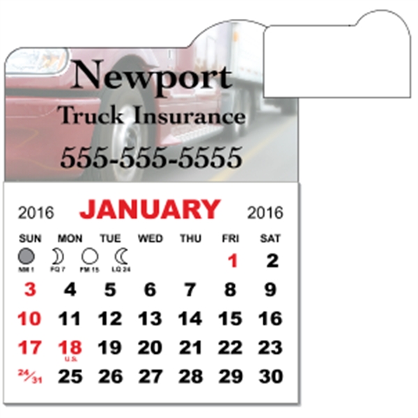 3" x 3.875" - Magnet Calendar Pad - 3" x 3.875" - Magnet Calendar Pad - Image 4 of 7