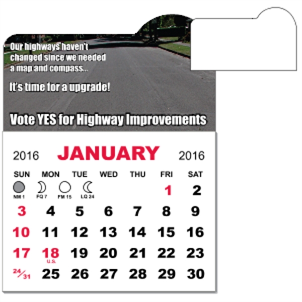 3" x 3.875" - Magnet Calendar Pad - 3" x 3.875" - Magnet Calendar Pad - Image 6 of 7