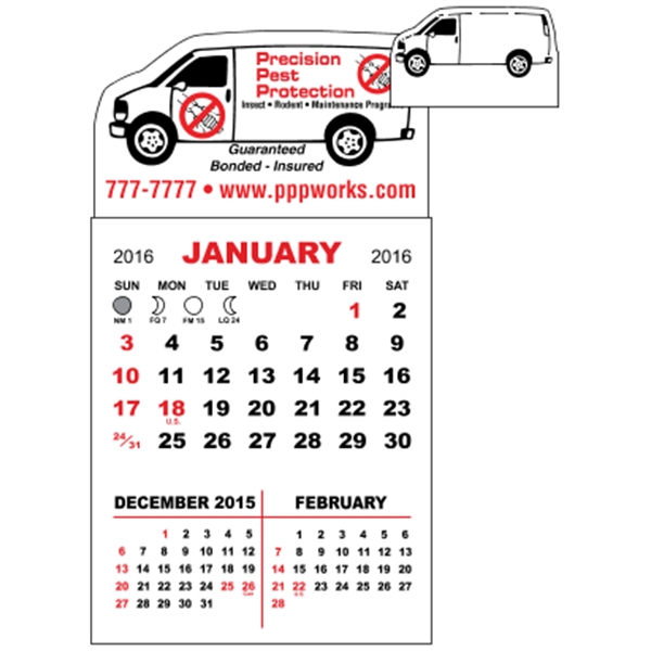 3 X 5.5 - Magnet Mini Calendar Pad (Van)