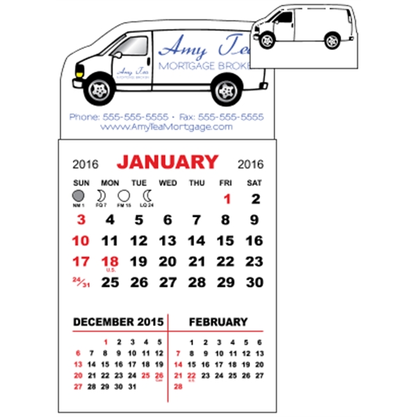 3 X 5.5 - Magnet Mini Calendar Pad (Van)
