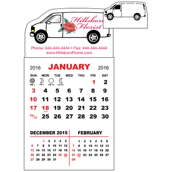 3 X 5.5 - Magnet Mini Calendar Pad (Van)