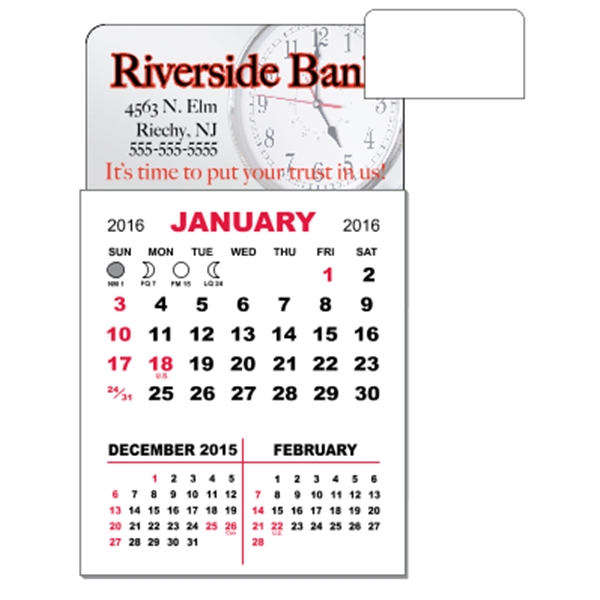 3" x 5.5" - Adhesive Mini Calendar Pad (Rectangle)