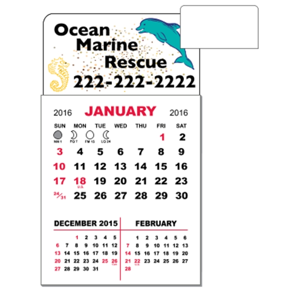 3" x 5.5" - Adhesive Mini Calendar Pad (Rectangle)