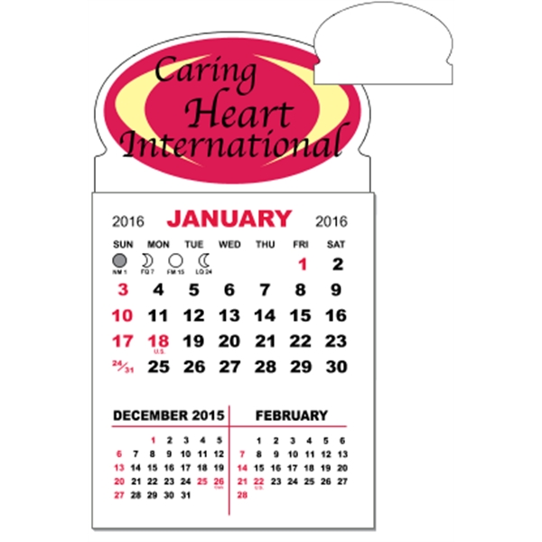 3" x 5.5" - Adhesive Mini Calendar Pad (Oval)