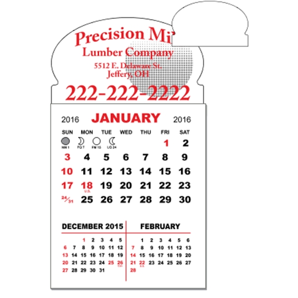 3" x 5.5" - Adhesive Mini Calendar Pad (Oval)