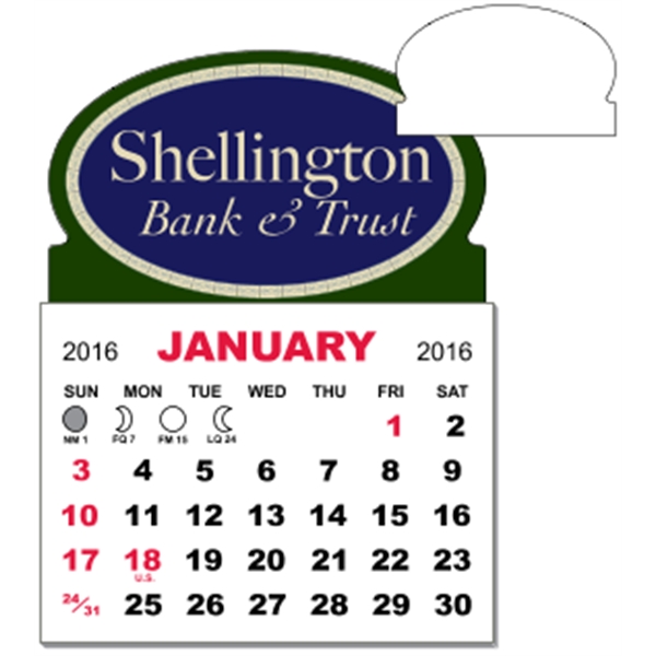 3" x 3.875" - Adhesive Mini Calendar Pad (Oval)