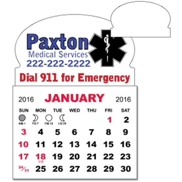 3" x 3.875" - Adhesive Mini Calendar Pad (Oval)