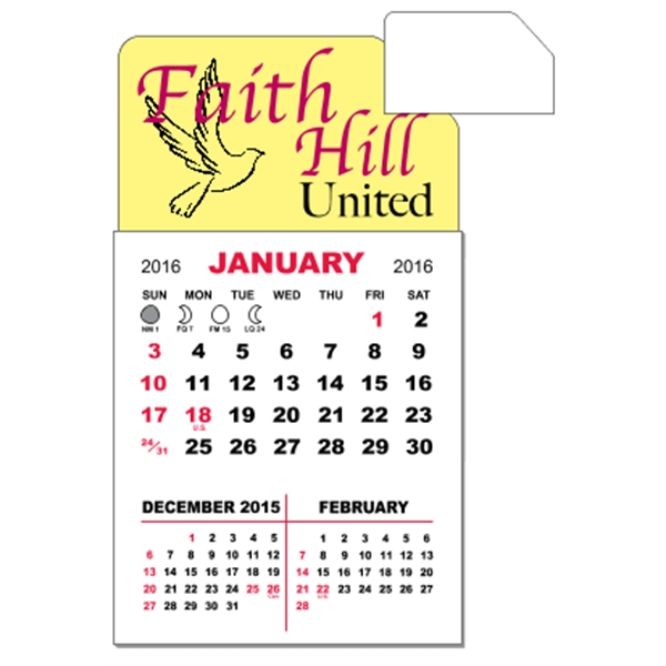 3" x 5.5" - Adhesive Mini Calendar Pad (Slant)