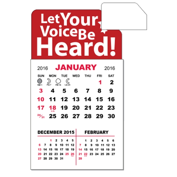 3" x 5.5" - Adhesive Mini Calendar Pad (Slant)
