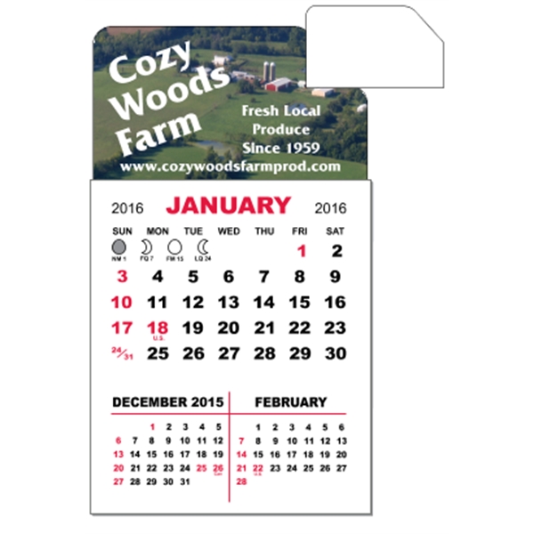 3" x 5.5" - Adhesive Mini Calendar Pad (Slant)