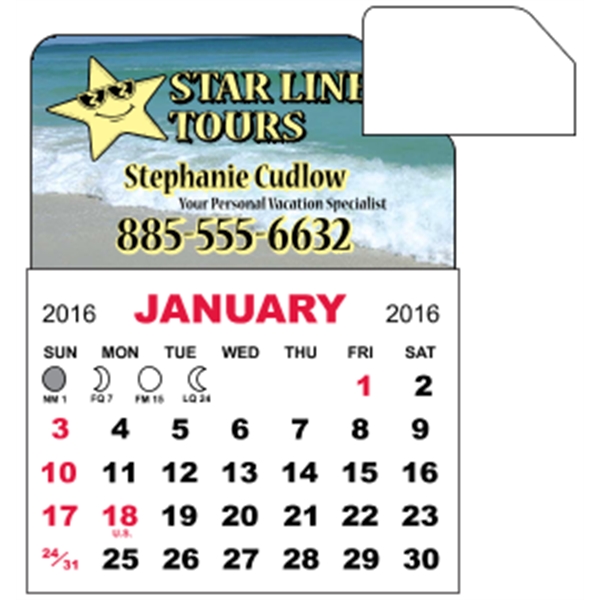 3" x 3.875" - Adhesive Mini Calendar Pad (Slant)