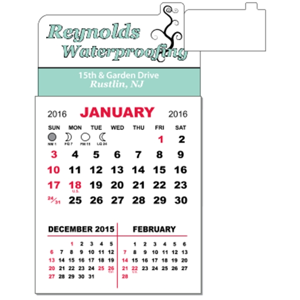 3" x 5.5" - Adhesive Mini Calendar Pad (Point)
