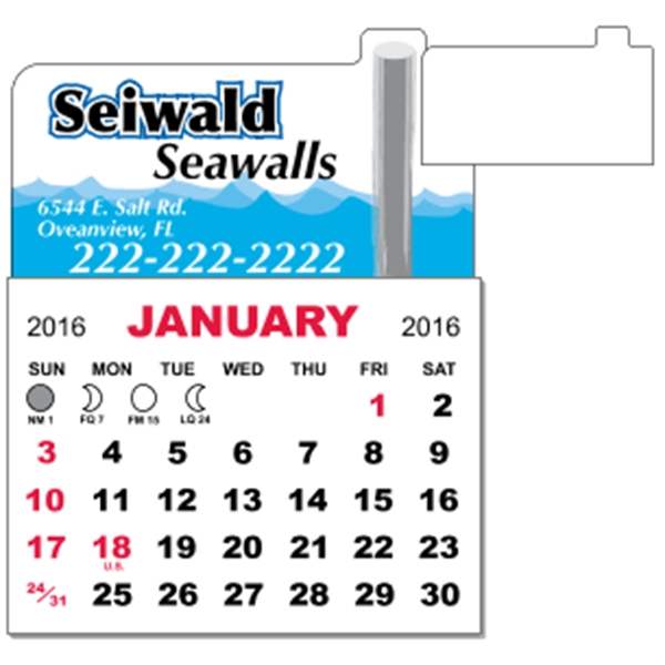 3" x 3.875" - Adhesive Mini Calendar Pad (Point)
