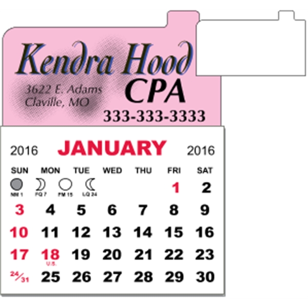 3" x 3.875" - Adhesive Mini Calendar Pad (Point)
