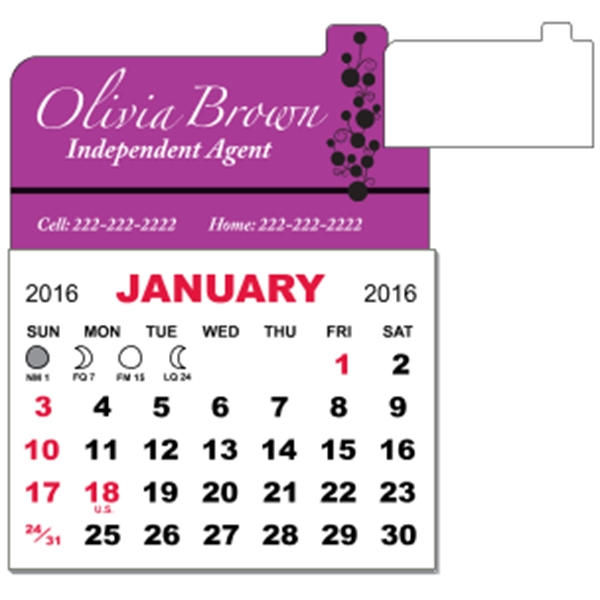 3" x 3.875" - Adhesive Mini Calendar Pad (Point)