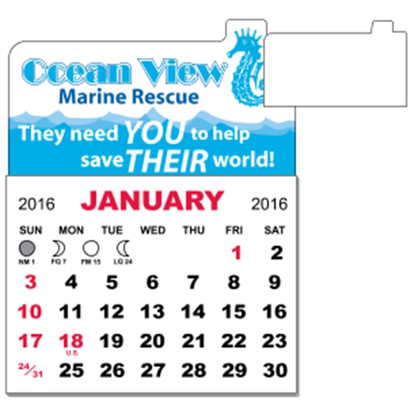3" x 3.875" - Adhesive Mini Calendar Pad (Point)